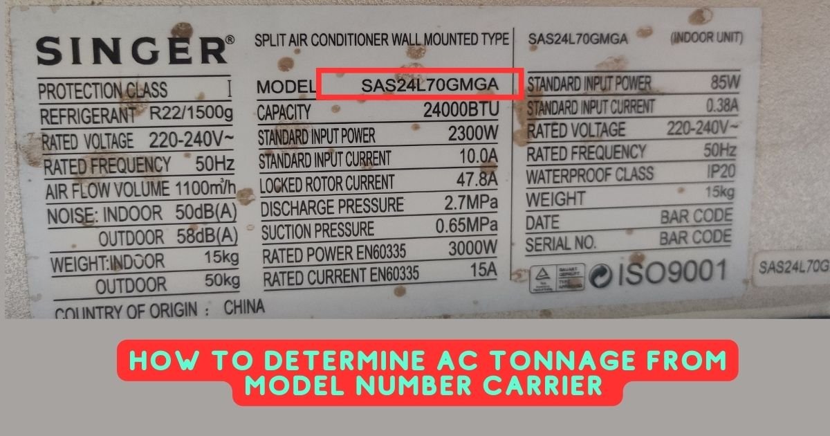 How To Determine Ac Tonnage From Model Number Carrier